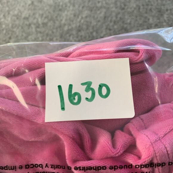 Vintage Y2k Juicy Couture Sleepwear Drawstring Pants Pink Velour Womens Size M - Picture 14 of 14